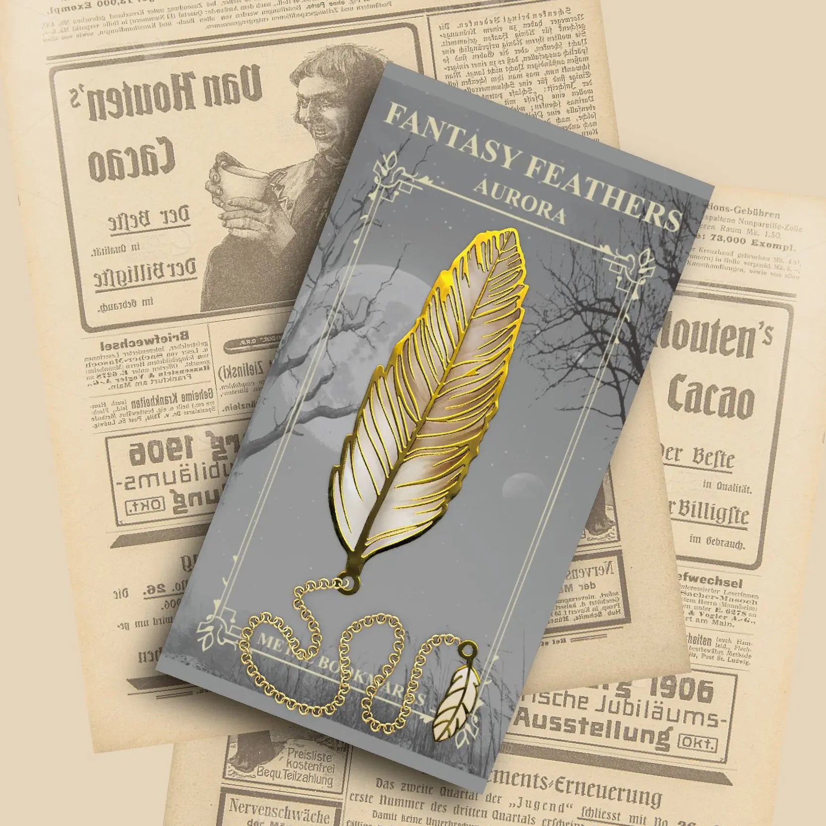 Vintage Feather Bookmarks – Elegant Book Lover Gift
