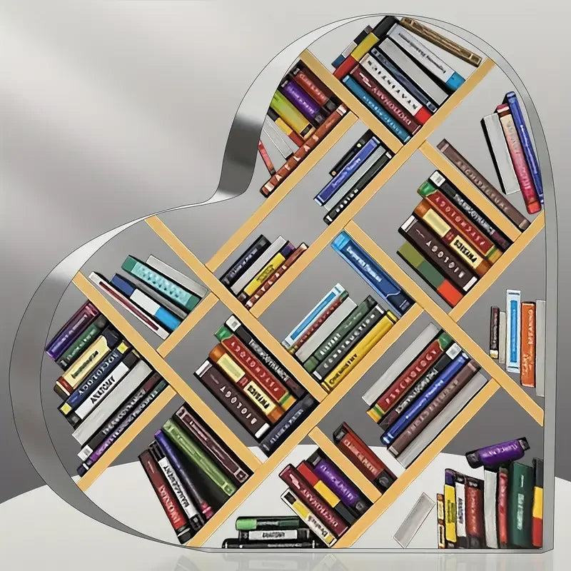 Book Lover Heart Decor – Aesthetic Bookshelf Ornament