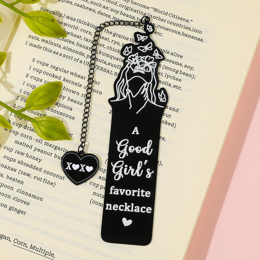Dark Romance Metal Bookmark for Book Lovers