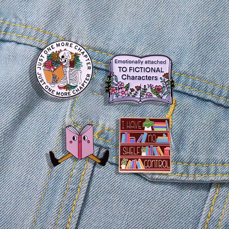 Book Lover Enamel Pin Collection
