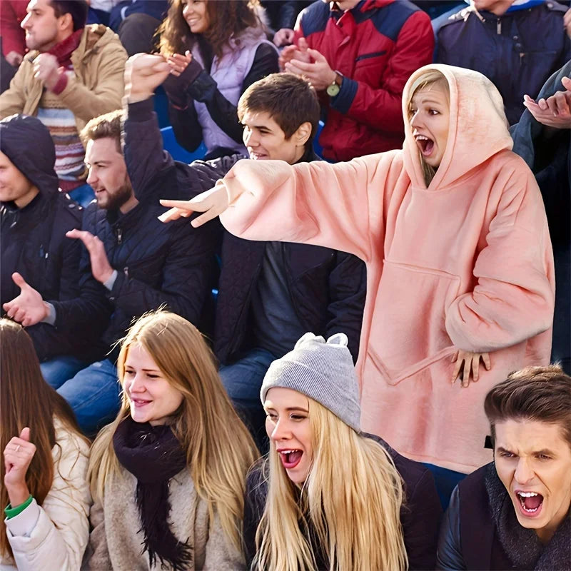 Ultra Cozy Oversized Hoodie Blanket – Wearable Sherpa Sweatshirt