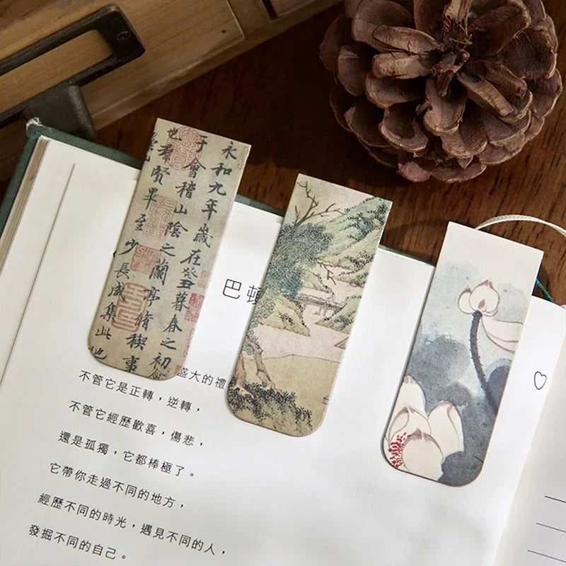 Vintage Magnetic Bookmark Set for Book Lovers (4 Pack)