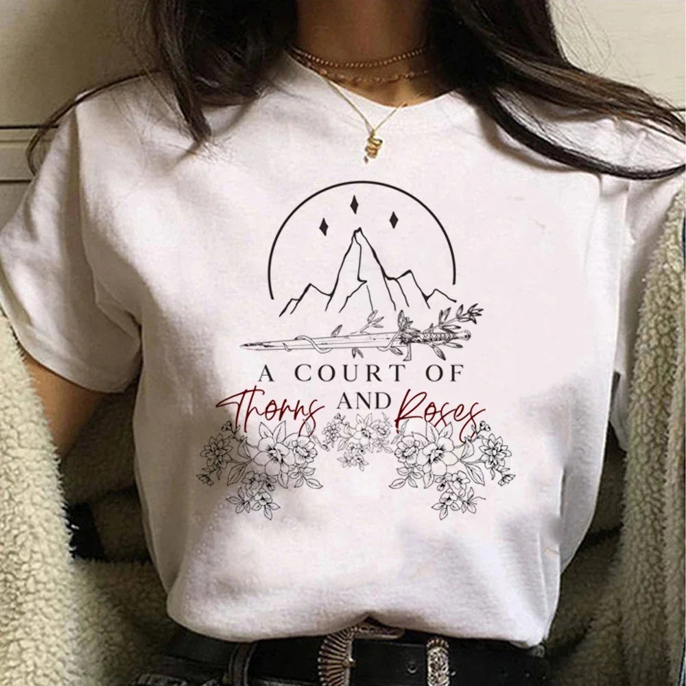 Fantasy Reader Graphic Tee – Dark Academia Bookish Shirt, Romantasy Aesthetic Top