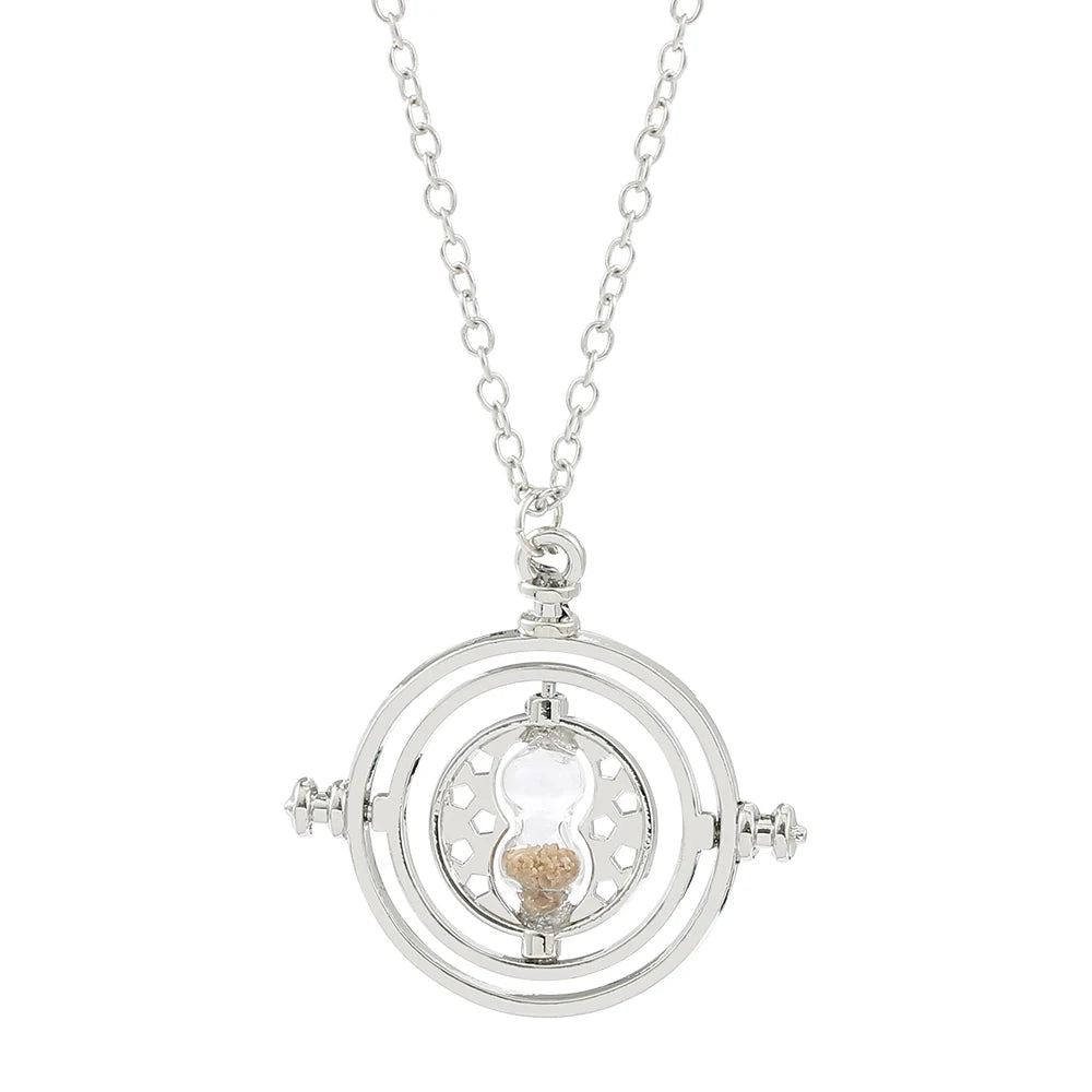 Celestial Hourglass Necklace for Book Lovers