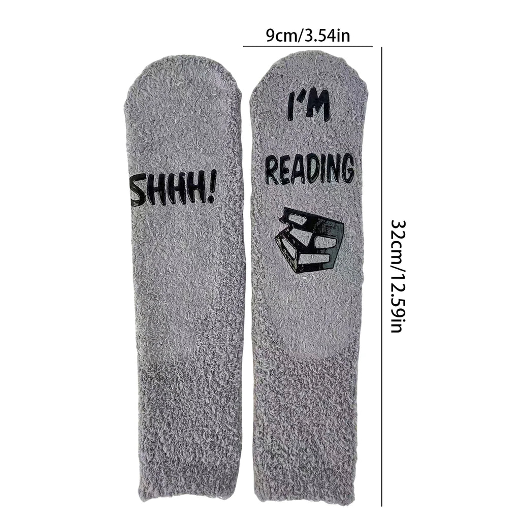 Shhh I’m Reading Cozy Book Lover Socks