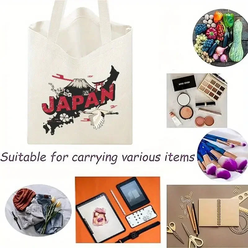 Book Lover Floral Canvas Tote Bag