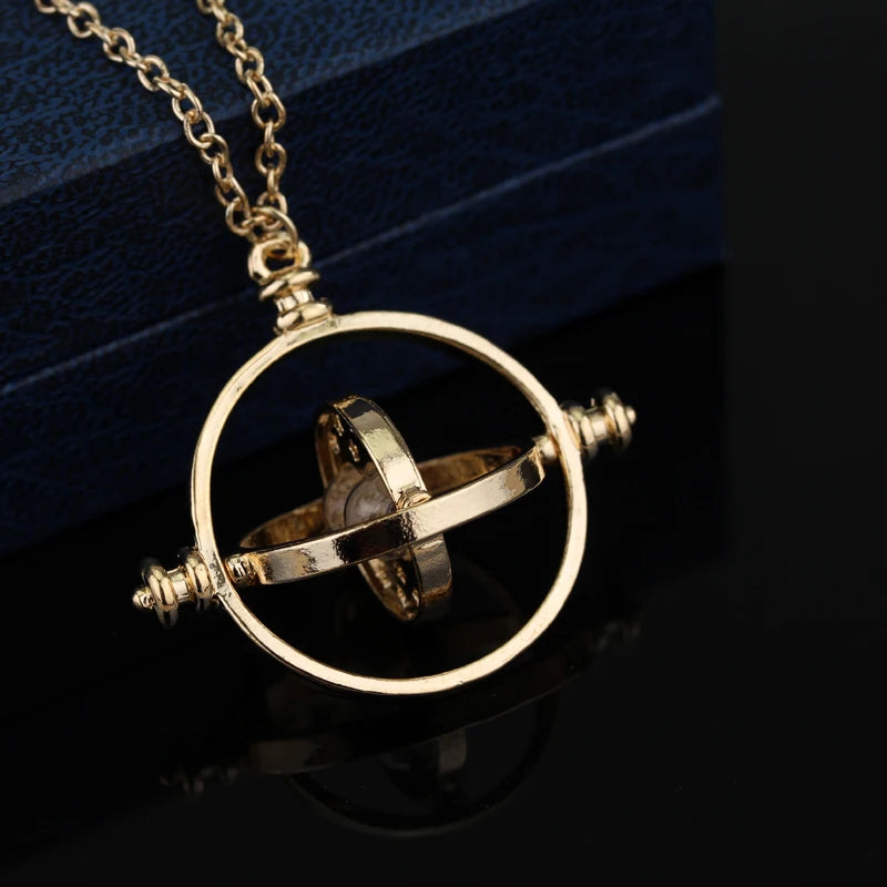 Celestial Hourglass Necklace for Book Lovers