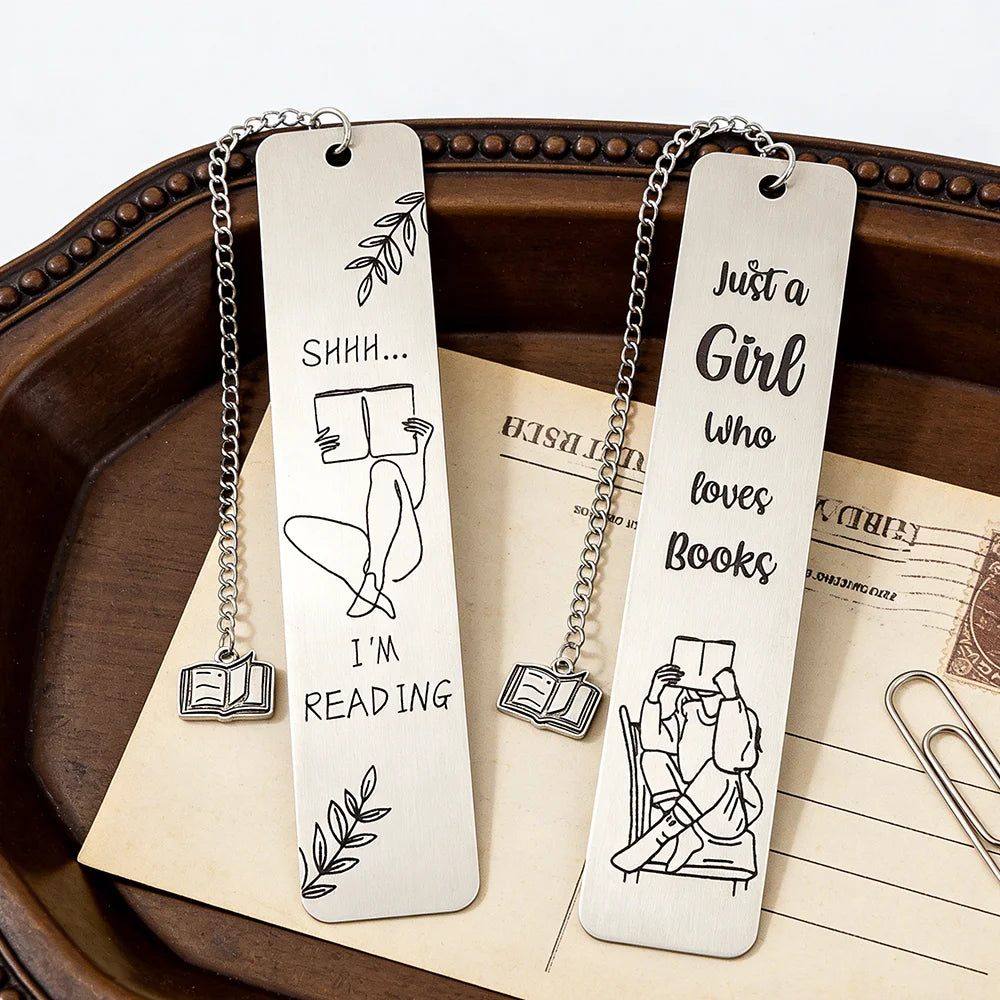 Shhh I’m Reading Metal Bookmark for Book Lovers