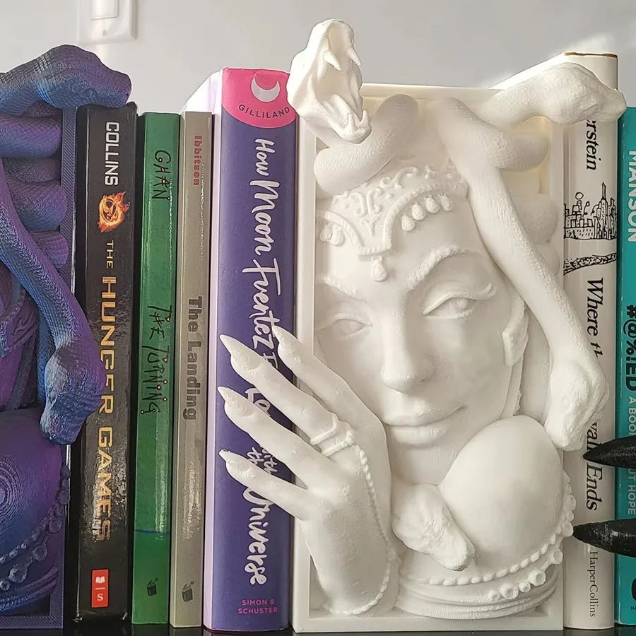 Medusa Bookend – Dark Fantasy Book Lover Decor