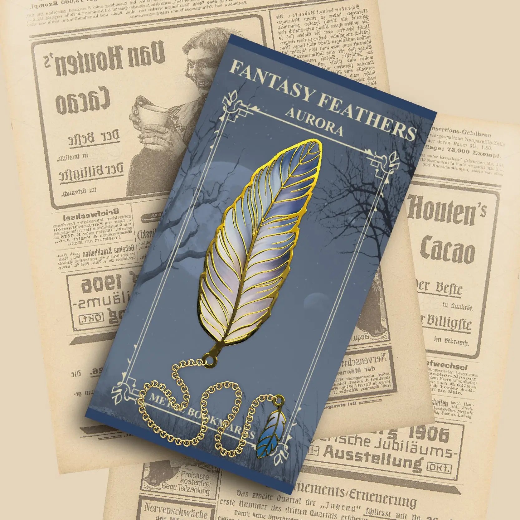 Vintage Feather Bookmarks – Elegant Book Lover Gift