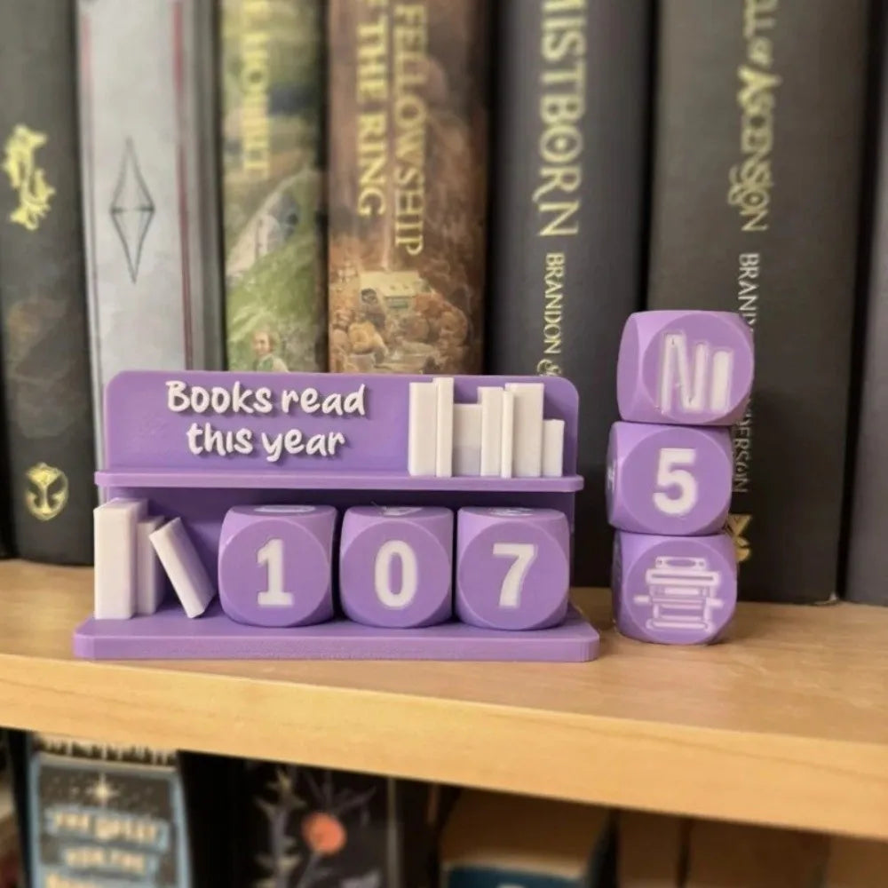 Books Read Tracker – Book Lover Reading Counter Shelf Decor